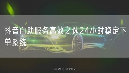 抖音自助服务高效之选24小时稳定下单系统