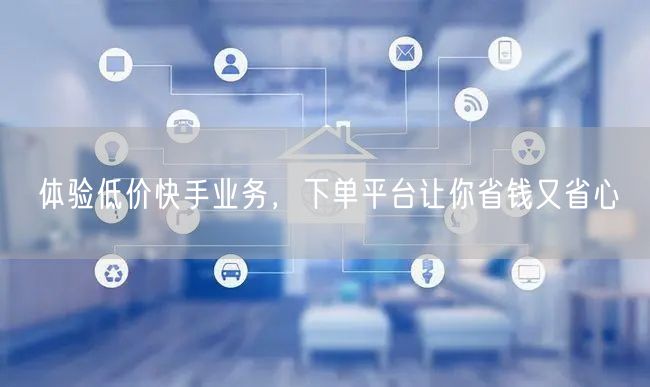体验低价快手业务，下单平台让你省钱又省心