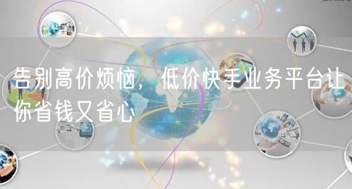 告别高价烦恼，低价快手业务平台让你省钱又省心