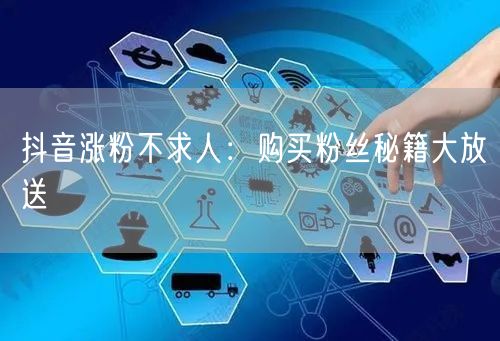 抖音涨粉不求人：购买粉丝秘籍大放送