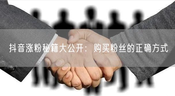 抖音涨粉秘籍大公开：购买粉丝的正确方式