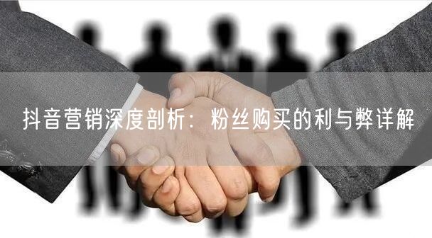 抖音营销深度剖析：粉丝购买的利与弊详解