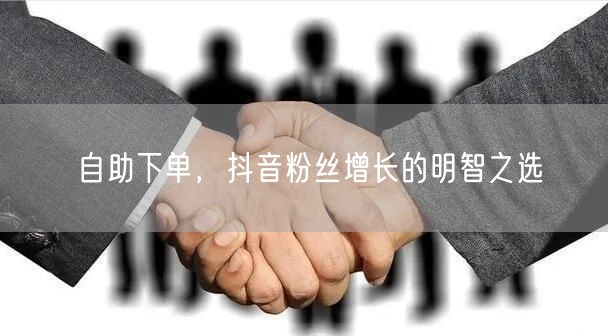 自助下单，抖音粉丝增长的明智之选